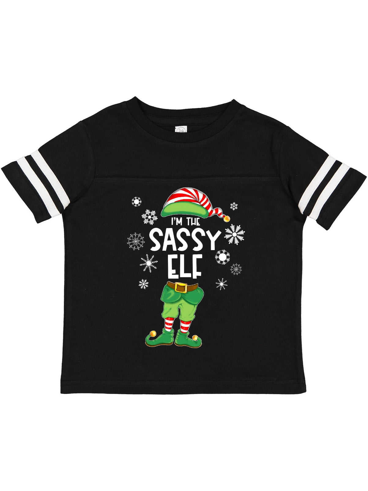 Inktastic Funny Christmas I'm the Sassy Elf with Shoes and Hat Boys or Girls Toddler T-Shirt