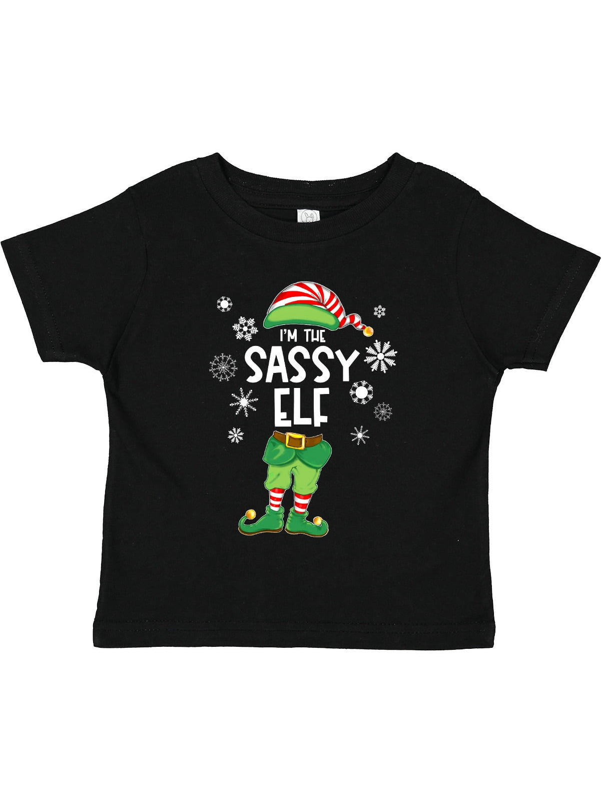 Inktastic Funny Christmas I'm the Sassy Elf with Shoes and Hat Boys or Girls Toddler T-Shirt