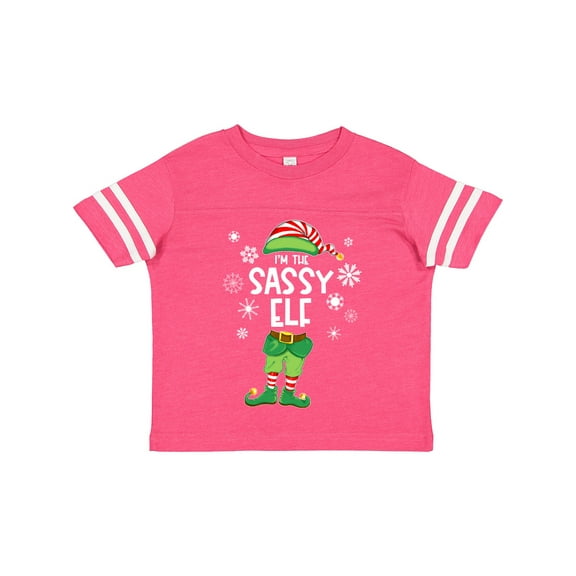 Inktastic Funny Christmas I'm the Sassy Elf with Shoes and Hat Boys or Girls Toddler T-Shirt