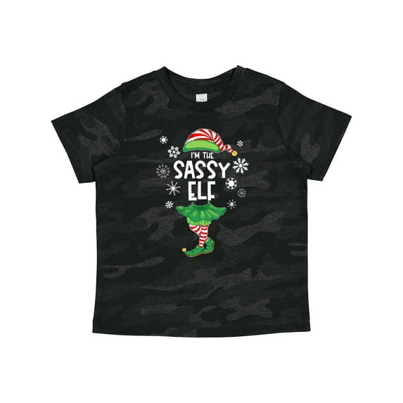 Inktastic Funny Christmas I'm the Sassy Elf with Shoes and Hat Boys or Girls Toddler T-Shirt
