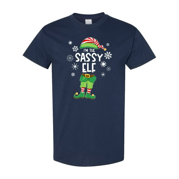 Inktastic Funny Christmas I'm the Sassy Elf with Shoes and Hat T-Shirt