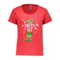 thumbnail image 1 of Inktastic Funny Christmas I'm the Sassy Elf with Shoes and Hat Women's Plus Size T-Shirt, 1 of 5