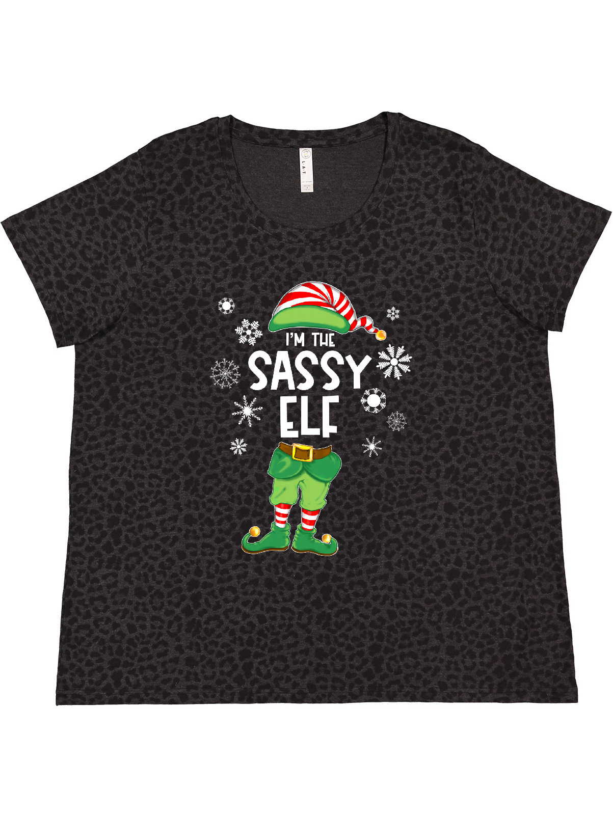 Inktastic Funny Christmas I'm the Sassy Elf with Shoes and Hat Women's Plus Size T-Shirt