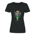 thumbnail image 1 of Inktastic Funny Christmas I'm the Sassy Elf with Shoes and Hat Women's V-Neck T-Shirt, 1 of 5