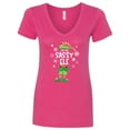 thumbnail image 1 of Inktastic Funny Christmas I'm the Sassy Elf with Shoes and Hat Women's V-Neck T-Shirt, 1 of 5