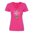 thumbnail image 1 of Inktastic Funny Christmas I'm the Sassy Elf with Shoes and Hat Women's V-Neck T-Shirt, 1 of 5