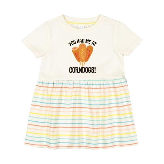 Inktastic Funny Corndogs Fair Food Quote Girls Baby Dress