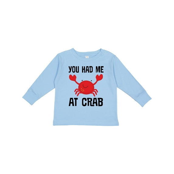 Inktastic Funny Crab Gift Boys or Girls Long Sleeve Toddler T-Shirt
