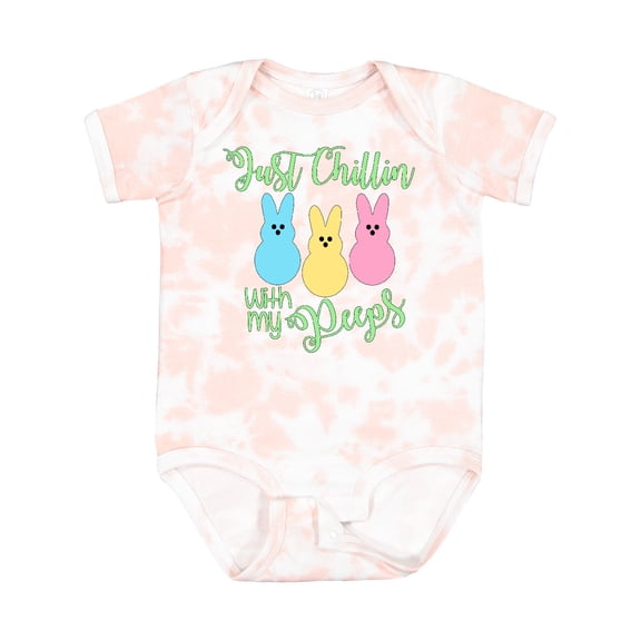 Inktastic Funny Easter Just Chillin' with My Peeps Boys or Girls Baby Bodysuit