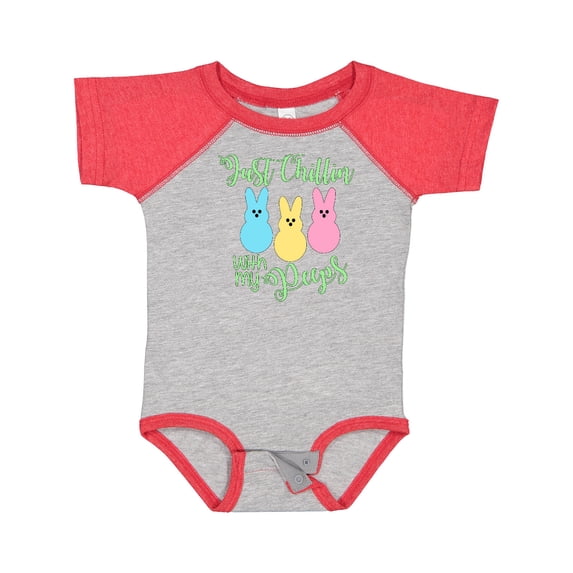 Inktastic Funny Easter Just Chillin' with My Peeps Boys or Girls Baby Bodysuit