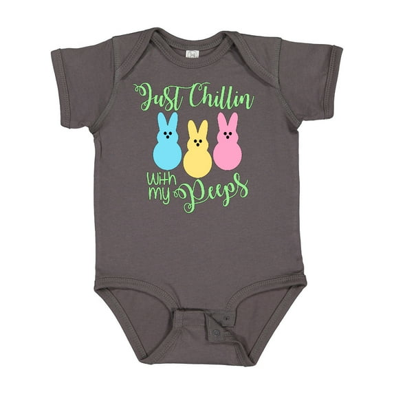 Inktastic Funny Easter Just Chillin' with My Peeps Boys or Girls Baby Bodysuit