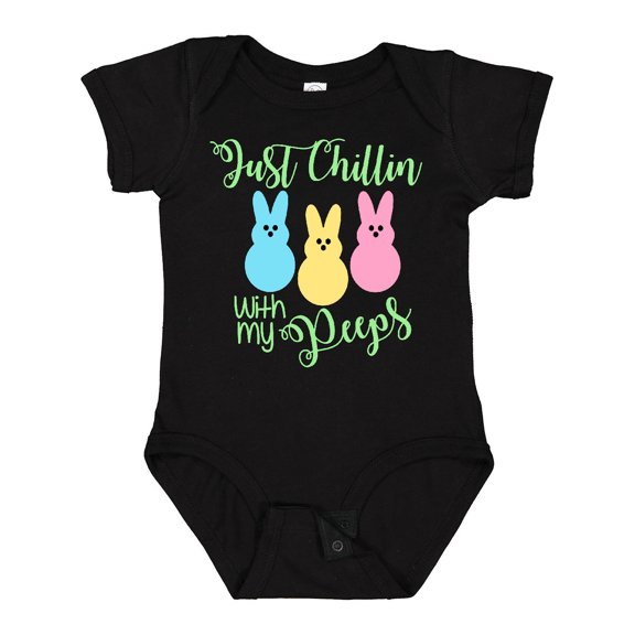 Inktastic Funny Easter Just Chillin' with My Peeps Boys or Girls Baby Bodysuit
