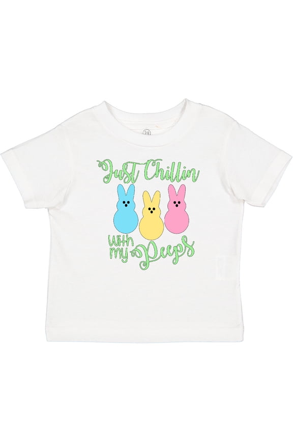 Funny Easter Just Chillin' with My Peeps Boys or Girls Baby T-Shirt