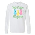 thumbnail image 1 of Inktastic Funny Easter Just Chillin' with My Peeps Long Sleeve T-Shirt, 1 of 5