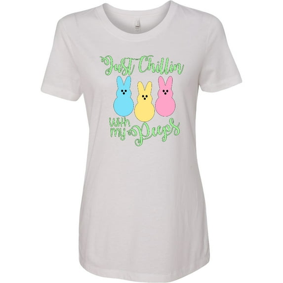 Inktastic Funny Easter Just Chillin' with My Peeps Women's T-Shirt