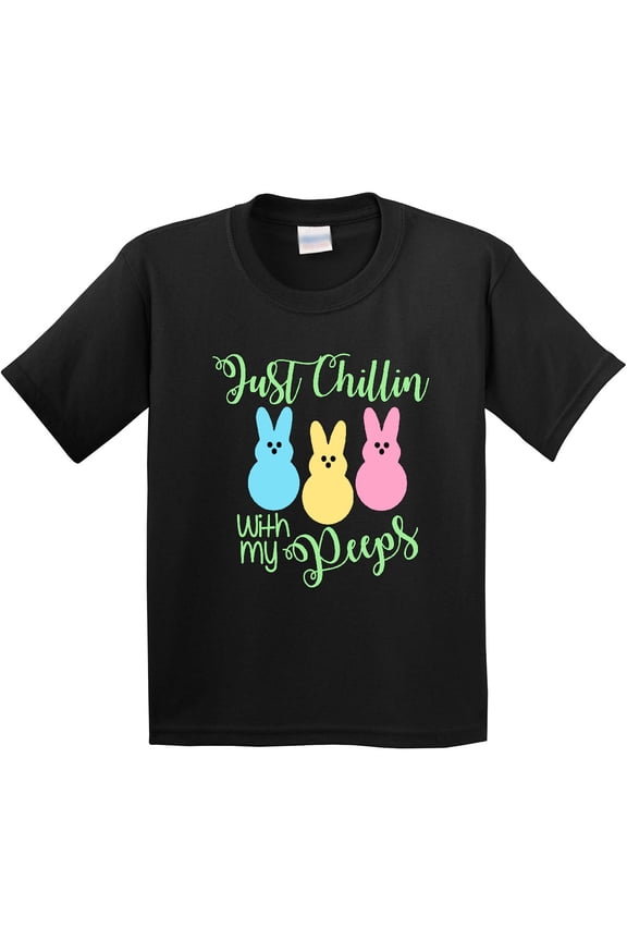 Funny Easter Just Chillin' with My Peeps Youth T-Shirt