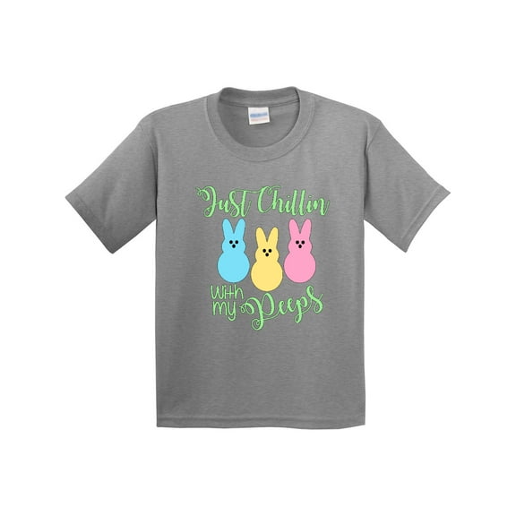 Inktastic Funny Easter Just Chillin' with My Peeps Youth T-Shirt
