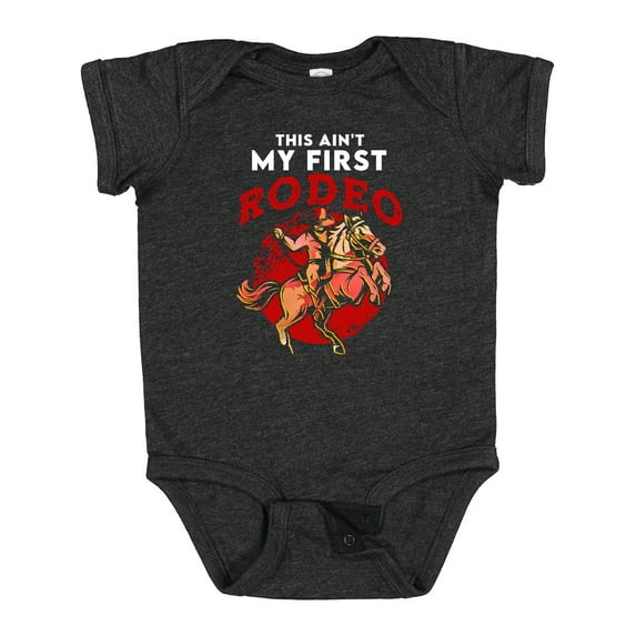 Inktastic Funny First Rodeo Cowboy Boys or Girls Baby Bodysuit