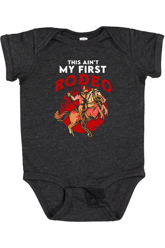 Funny First Rodeo Cowboy Boys or Girls Baby Bodysuit