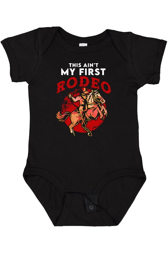 Funny First Rodeo Cowboy Boys or Girls Baby Bodysuit