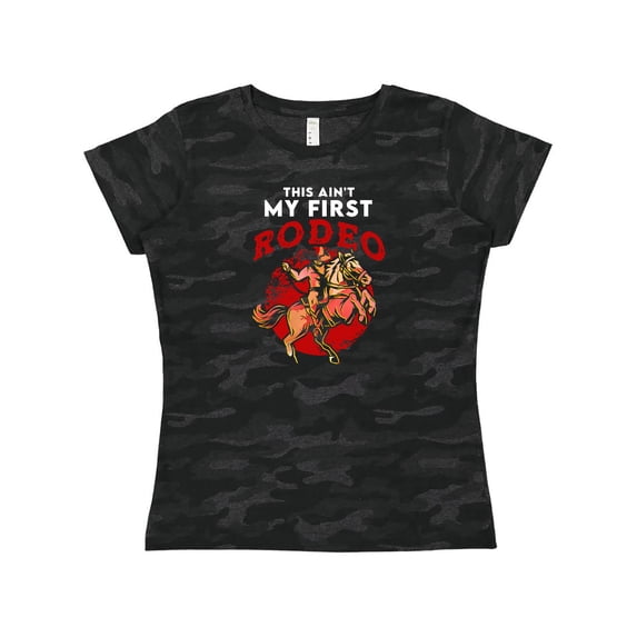 Inktastic Funny First Rodeo Cowboy Women's T-Shirt