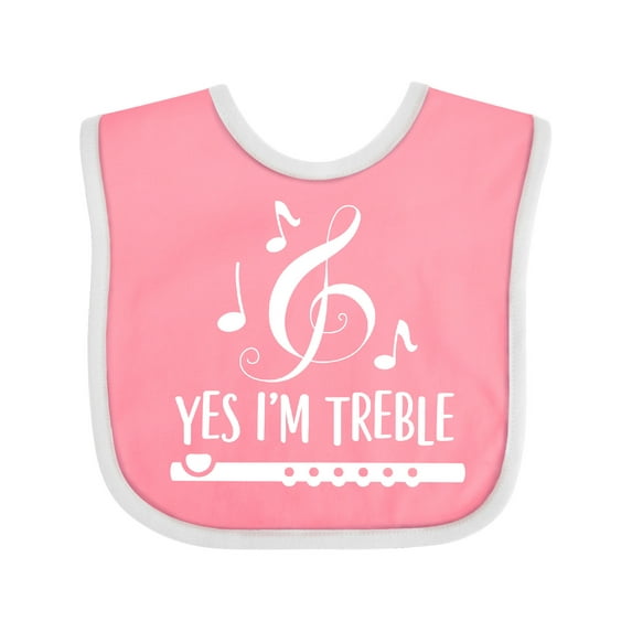 Inktastic Funny Flute Music Quote Boys or Girls Baby Bib