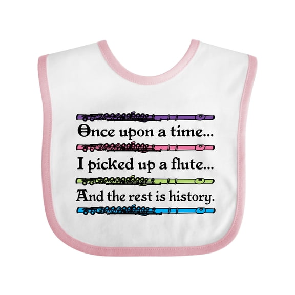 Inktastic Funny Flute Music Quote Boys or Girls Baby Bib