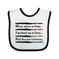 thumbnail image 1 of Inktastic Funny Flute Music Quote Boys or Girls Baby Bib, 1 of 4