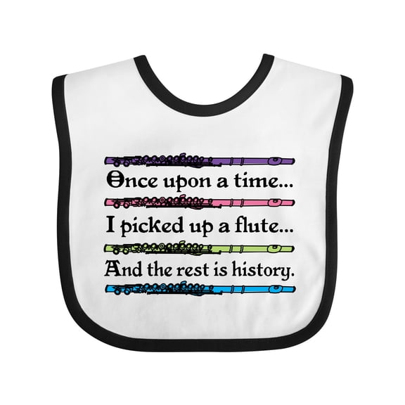 Inktastic Funny Flute Music Quote Boys or Girls Baby Bib