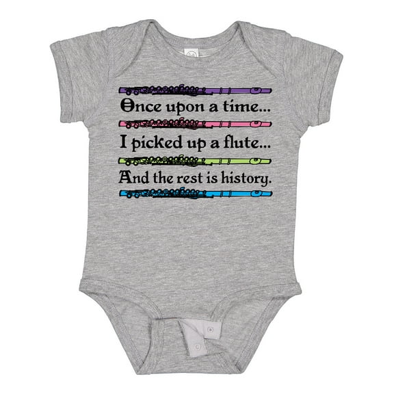 Inktastic Funny Flute Music Quote Boys or Girls Baby Bodysuit