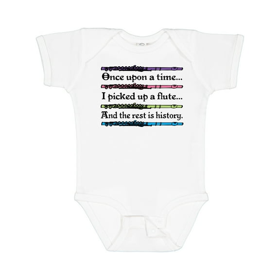 Inktastic Funny Flute Music Quote Boys or Girls Baby Bodysuit