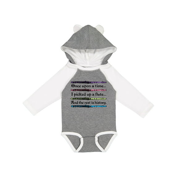 Inktastic Funny Flute Music Quote Boys or Girls Long Sleeve Baby Bodysuit