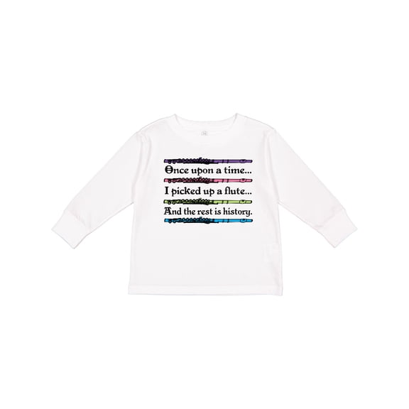 Inktastic Funny Flute Music Quote Boys or Girls Long Sleeve Toddler T-Shirt