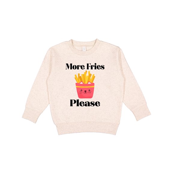 Inktastic Funny French Fry More Fries Toddler Sweatshirt
