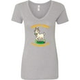 thumbnail image 1 of Inktastic Funny Goat Kid Joke Women's V-Neck T-Shirt, 1 of 5