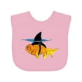 thumbnail image 1 of Inktastic Funny Goldfish with Shark Fin Boys or Girls Baby Bib, 1 of 4