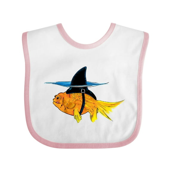 Inktastic Funny Goldfish with Shark Fin Boys or Girls Baby Bib