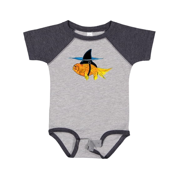 Inktastic Funny Goldfish with Shark Fin Boys or Girls Baby Bodysuit