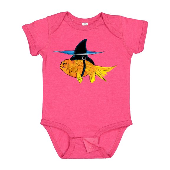 Inktastic Funny Goldfish with Shark Fin Boys or Girls Baby Bodysuit