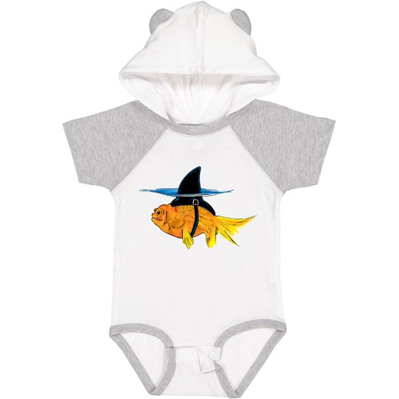 Inktastic Funny Goldfish with Shark Fin Boys or Girls Baby Bodysuit