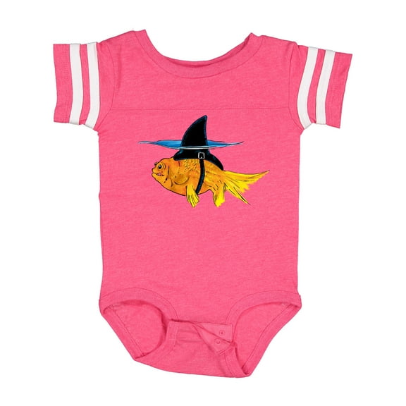Inktastic Funny Goldfish with Shark Fin Boys or Girls Baby Bodysuit