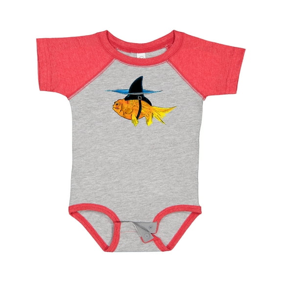 Inktastic Funny Goldfish with Shark Fin Boys or Girls Baby Bodysuit