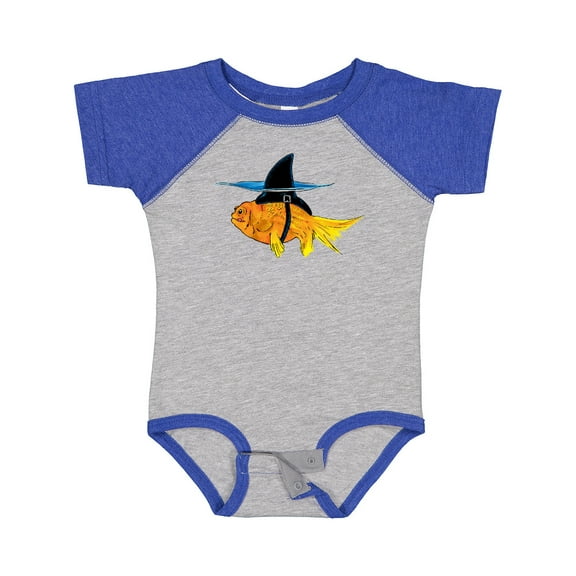 Inktastic Funny Goldfish with Shark Fin Boys or Girls Baby Bodysuit