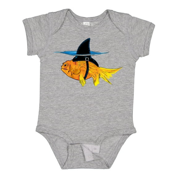 Inktastic Funny Goldfish with Shark Fin Boys or Girls Baby Bodysuit