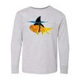 thumbnail image 1 of Inktastic Funny Goldfish with Shark Fin Long Sleeve Youth T-Shirt, 1 of 5