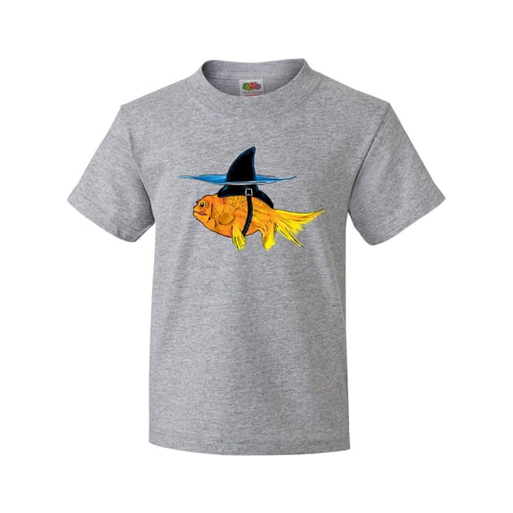 Inktastic Funny Goldfish with Shark Fin Youth T-Shirt
