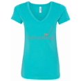 thumbnail image 1 of Inktastic Funny Golfing Tee He's Golfing Women's V-Neck T-Shirt, 1 of 5