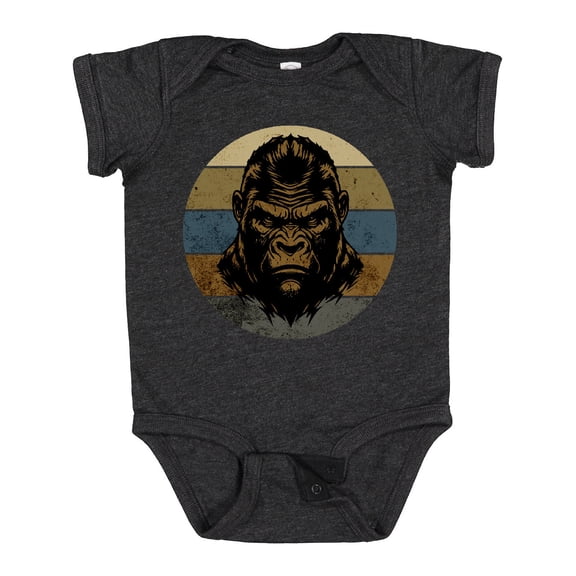 Inktastic Funny Gorilla Retro Sunset Boys Baby Bodysuit