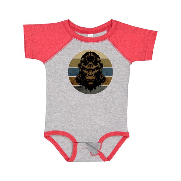 Inktastic Funny Gorilla Retro Sunset Boys Baby Bodysuit