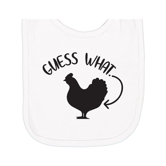 Inktastic Funny Guess What Chicken Butt Newborn Bib